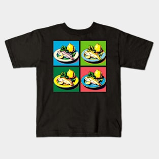 Pop Sole Meunière Art - French Cuisine Culinary Kids T-Shirt